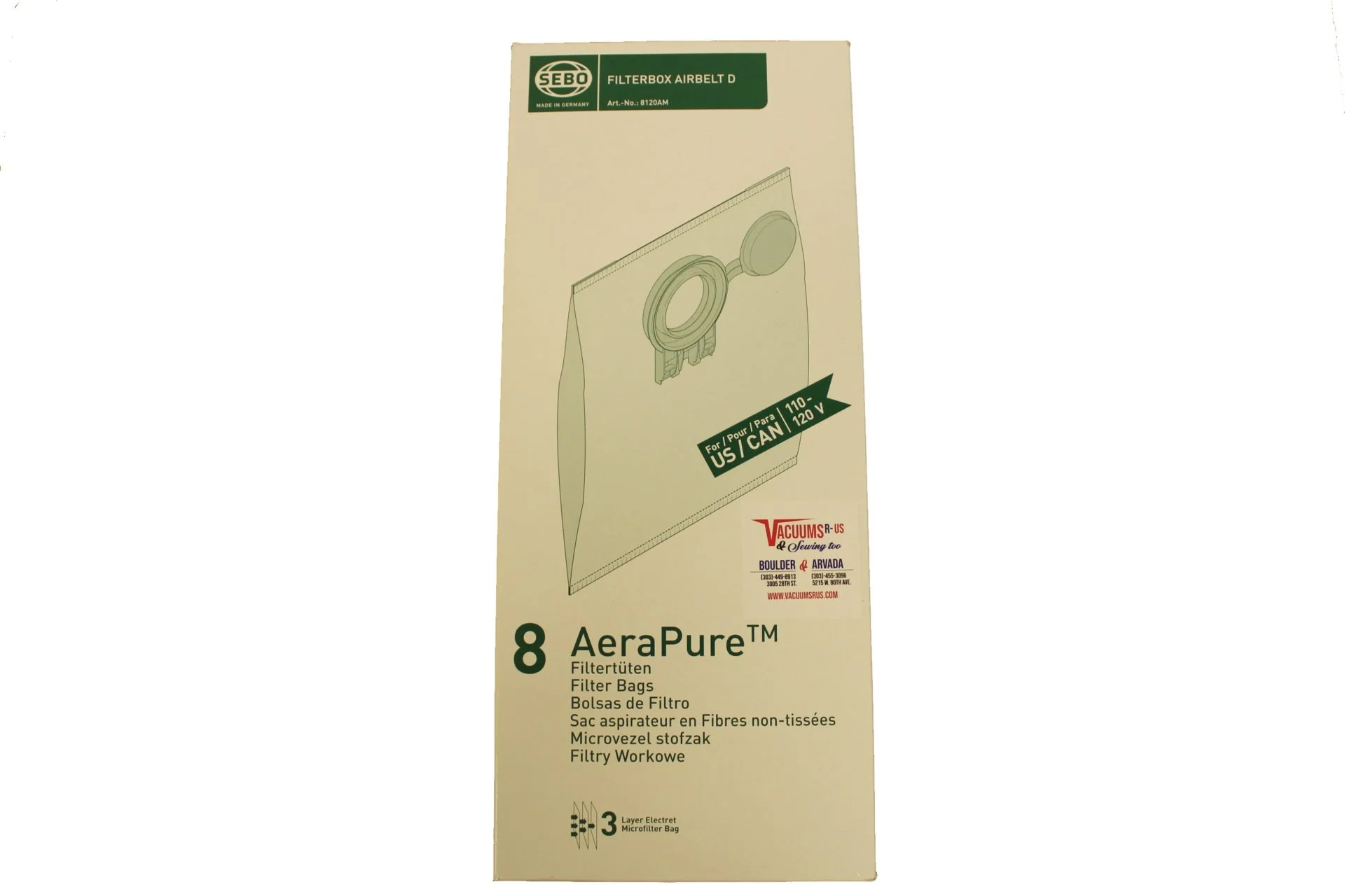 Sebo Ultra Filter Bags for D Series Models D4 - 8pk