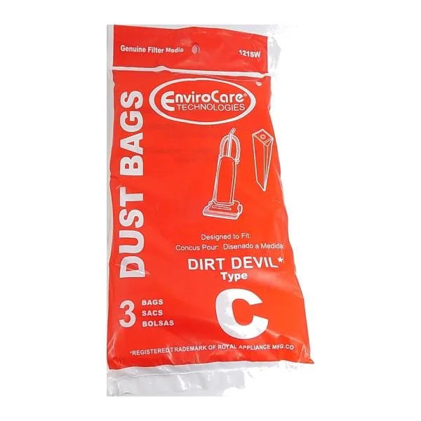 EnviroCare Dirt Devil Type C Deluxe Vacuum Bags (3-Pack)