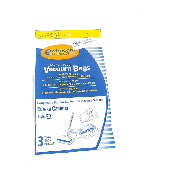 EnviroCare Replacement Vacuum bags for Eureka EX Canisters 3 Pack