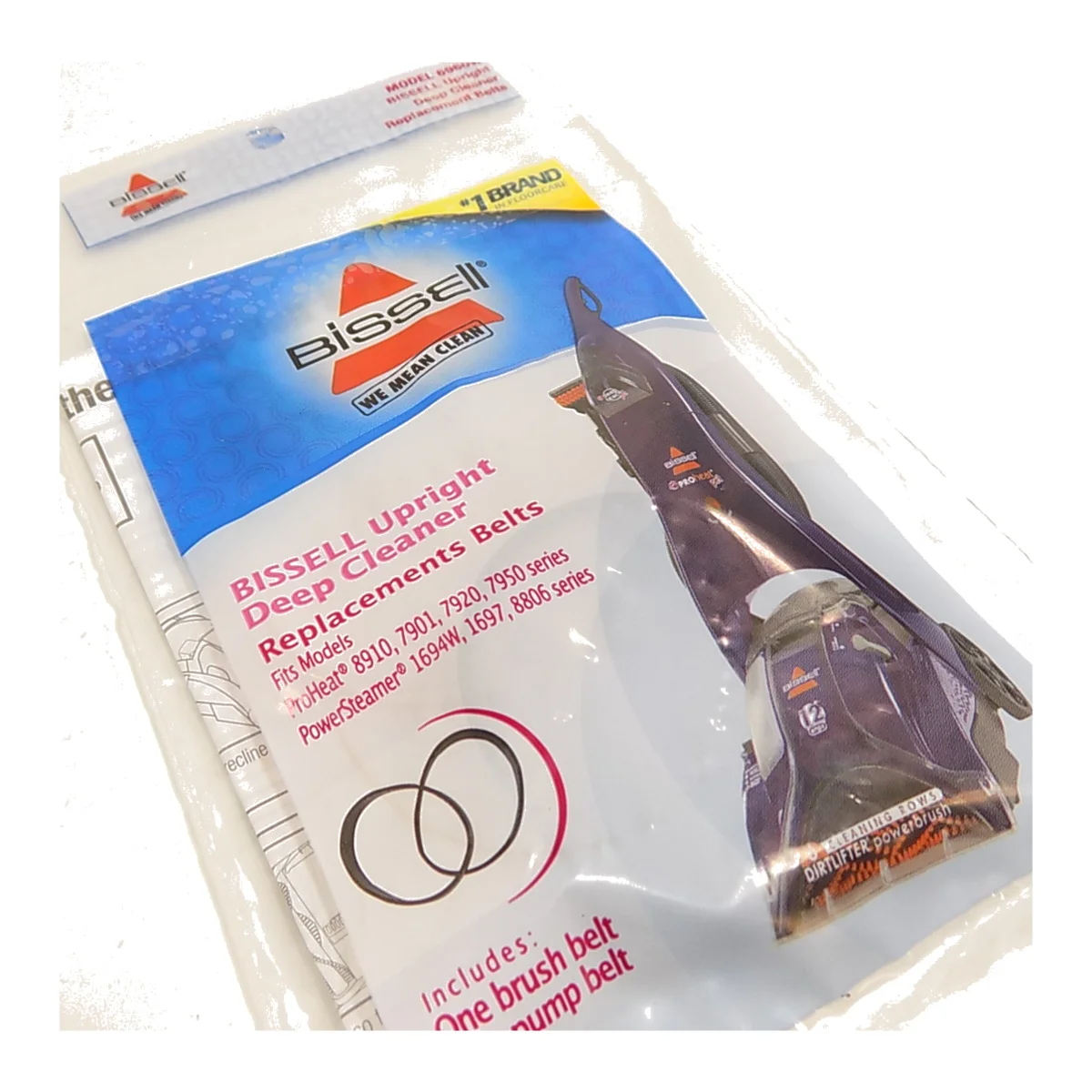 6960w Bissell Upright Deep Cleaner Replacement Belts includes belt 215-0628 2150628 and 015-0621 0150621 160-1543 1601542