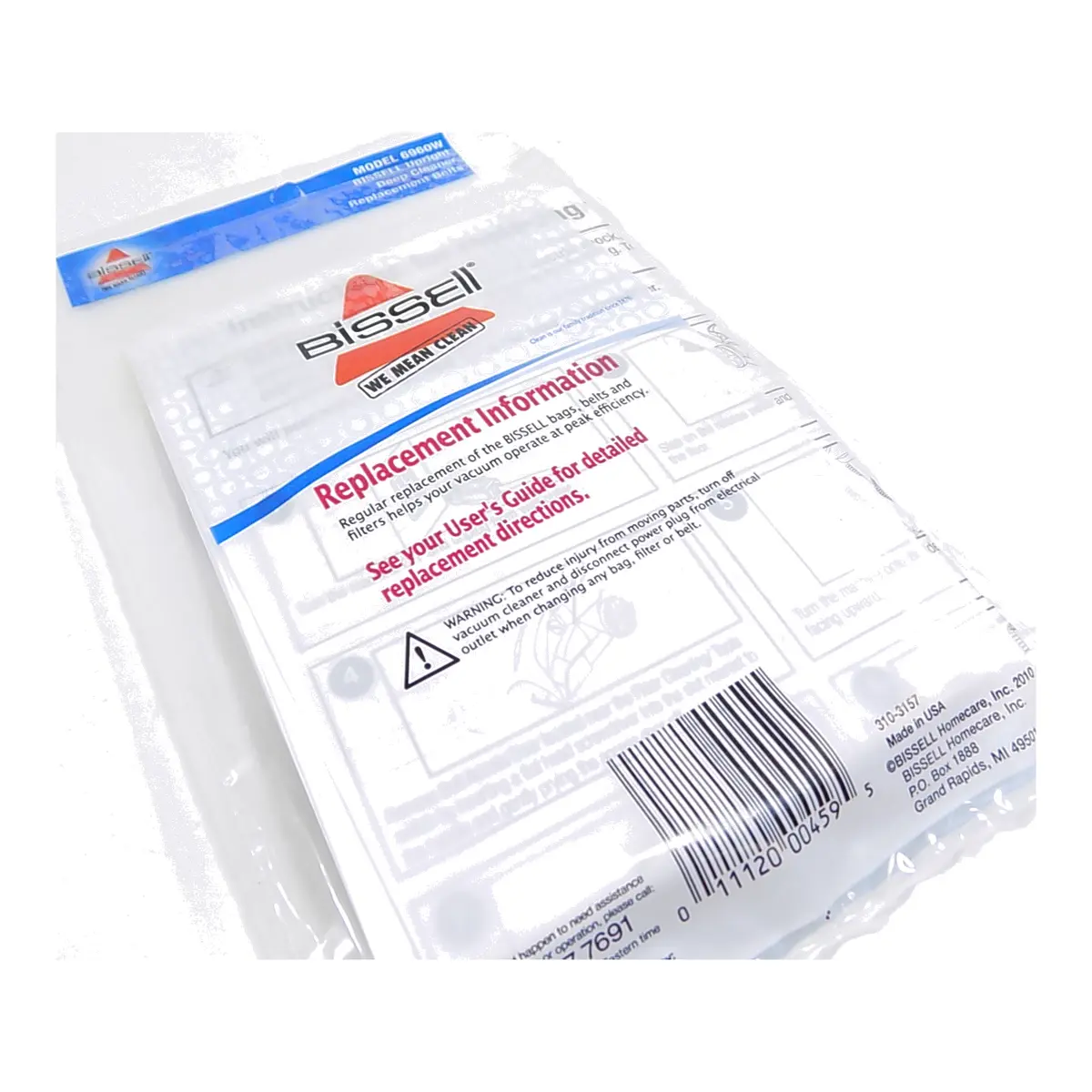 6960w Bissell Upright Deep Cleaner Replacement Belts includes belt 215-0628 2150628 and 015-0621 0150621 160-1543 1601542 - Image 2