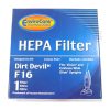 Dirt Devil F16 Pleated HEPA Vacuum Cleaner Filter Royal Vision Envision Wide Glide Upright