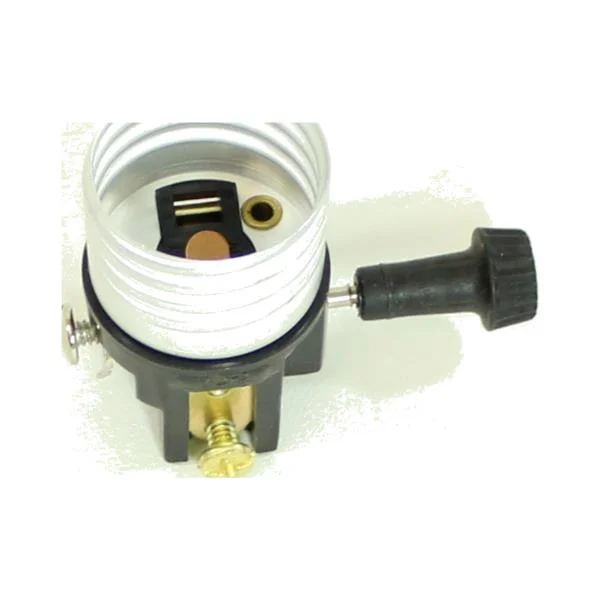 3-Terminal Medium Base Turn Knob Socket Interior