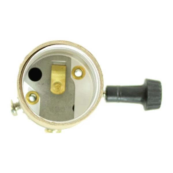 On/Off Medium Base Socket Interior With 1/8F Hickey & Paper Insulator