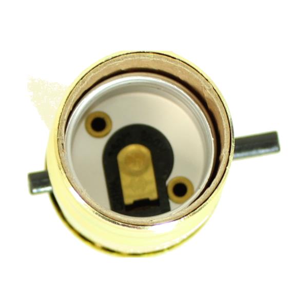 Push-Thru Leviton Brand Brite Gilt Brass Socket