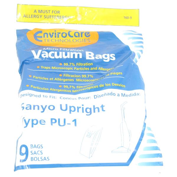 Paper Bag, Sanyo PU-1 Upright Microlined 9Pk