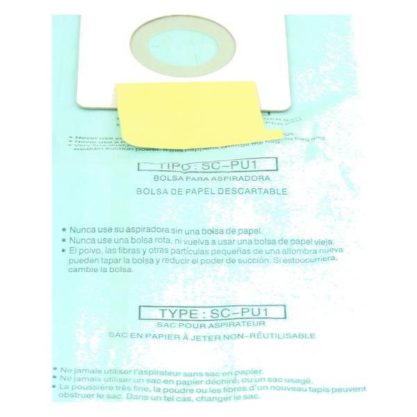 SANYO PU-1 UPRIGHT 99.7% MICROFILTRATION VACUUM CLEANER BAGS 3PK # 160