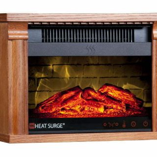 Heat Surge Mini-Glo Efficiency Plus Touch Dark Oak with Remote