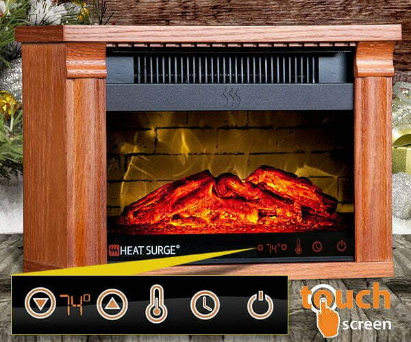 Heat Surge Mini-Glo Efficiency Plus Touch Golden Oak with Remote