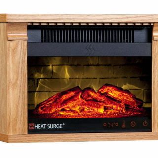 Heat Surge Mini-Glo Efficiency Plus Touch Golden Oak with Remote