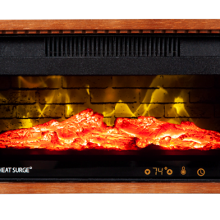 Heat Surge Mini Glo Touch HD Wide Dark Oak with Remote