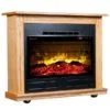 Heat Surge Roll-n-Glow Fireplace and Filter Light Oak