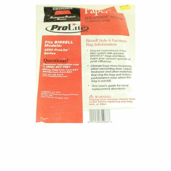 Bissell Paper Bags for 3560 ProLite Series 10pk