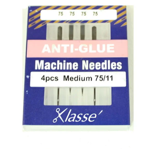 Klasse Anti Glue 75/11 Sewing Machine Needles 4pk