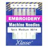 Klasse Embroidery 90/14 Sewing Machine Needles 6pk
