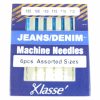 Klasse Jeans and Denim Assorted Sized Sewing Machine Needles 100/16 110/18