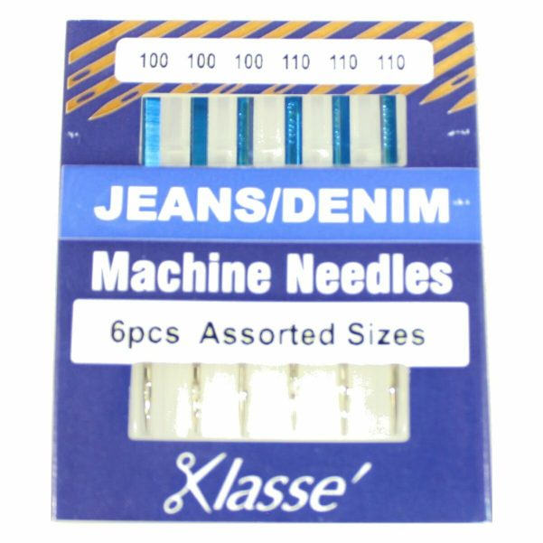 Klasse Jeans and Denim Assorted Sized Sewing Machine Needles 100/16 110/18