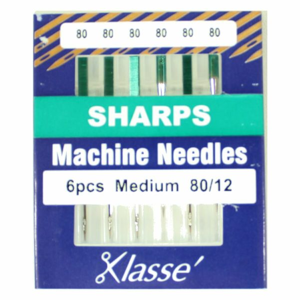 Klasse Sharp 80/12 Sewing Machine Needles 6pk