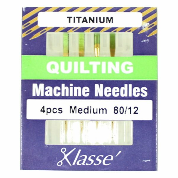 Klasse Titanium Quilting 80/12 Sewing Machine Needles 4pk