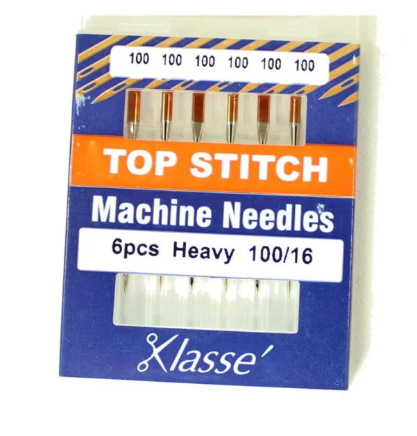 Klasse Top Stitch 100/16 Sewing Machine Needles 6pk