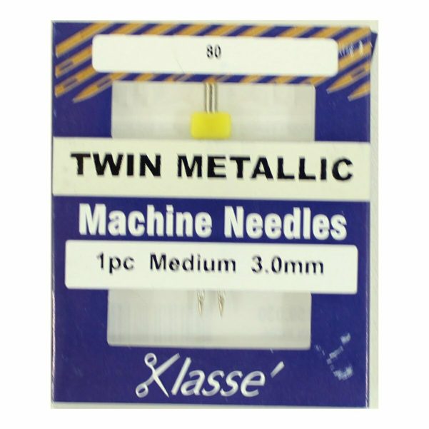 Klasse Twin Metallic 3mm/80 Sewing Machine Needle 1pk