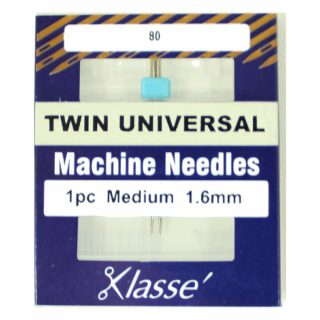 Klasse Twin Universal 1.6mm Sewing Machine Needle 1pk