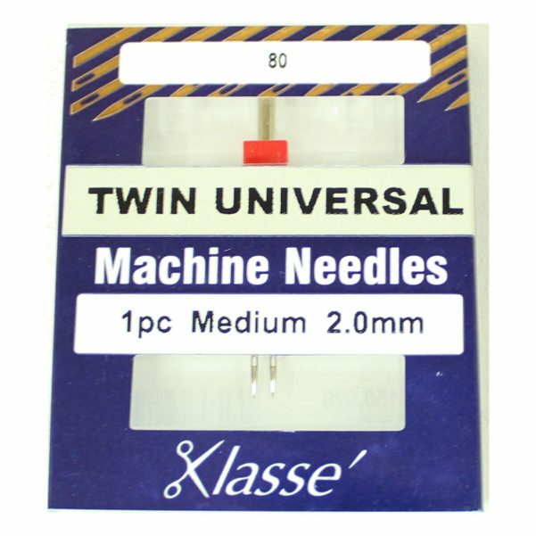 Klasse Twin Universal 2mm Sewing Machine Needle 1pk