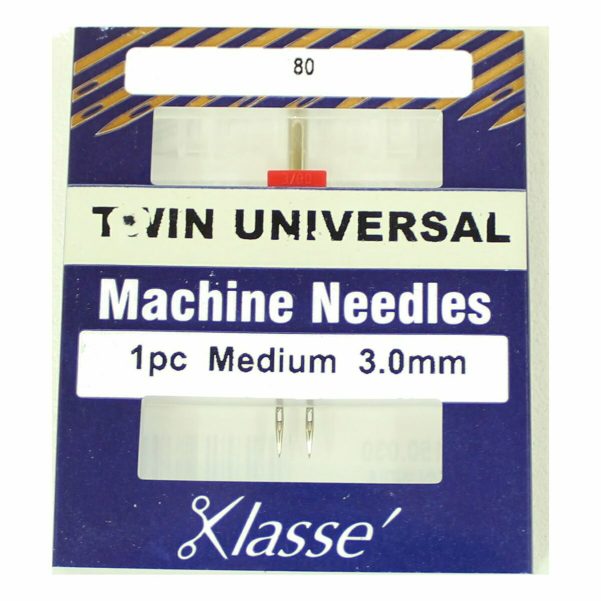 Klasse Twin Universal 3mm Sewing Machine Needle 1pk