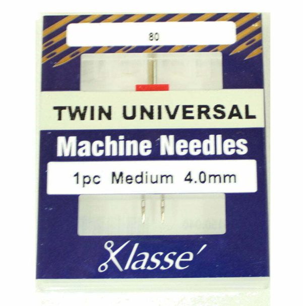Klasse Twin Universal 4mm Sewing Machine Needle 1pk
