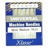 Klasse Universal 75/11 Sewing Machine Needles 6pk