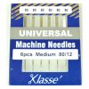 Klasse Universal 80/12 Sewing Machine Needles 6pk