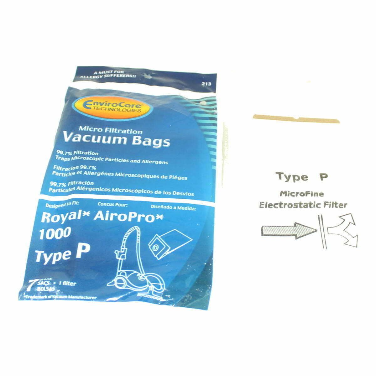 PAPER BAGS-ROYAL,P,7+1PK,MICRO,ENV,CANISTER