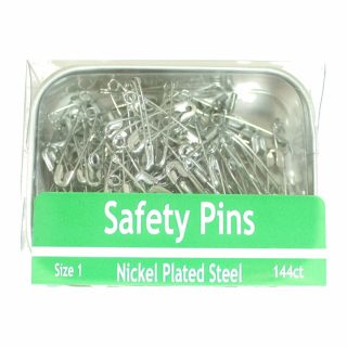 Nickel Safety Pins - 144pk