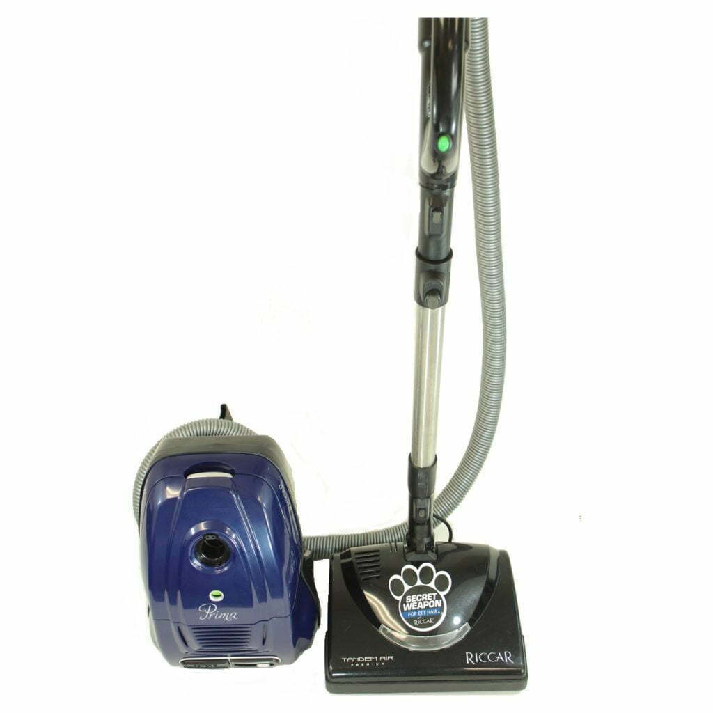 Riccar Prima Tandem Air Premium Canister Vacuum Navy Blue w/ 5 Year
