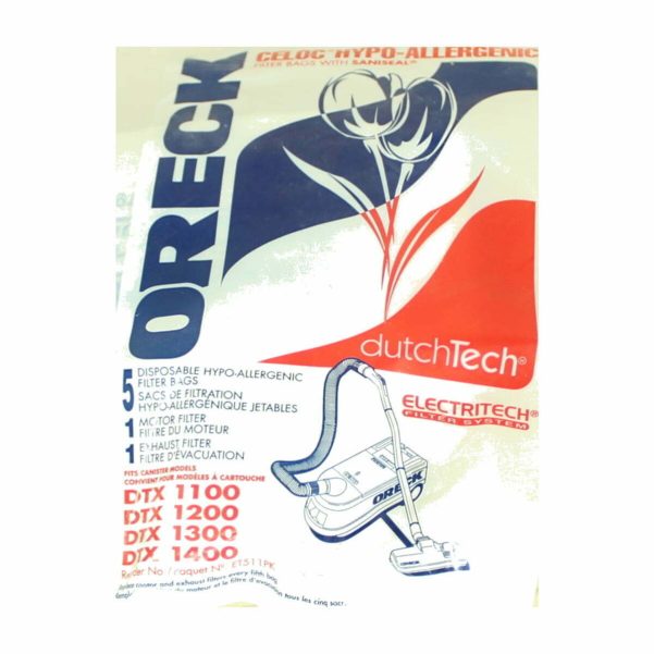 Oreck Paper Bags for DTX Series Canister 5pk with Filters