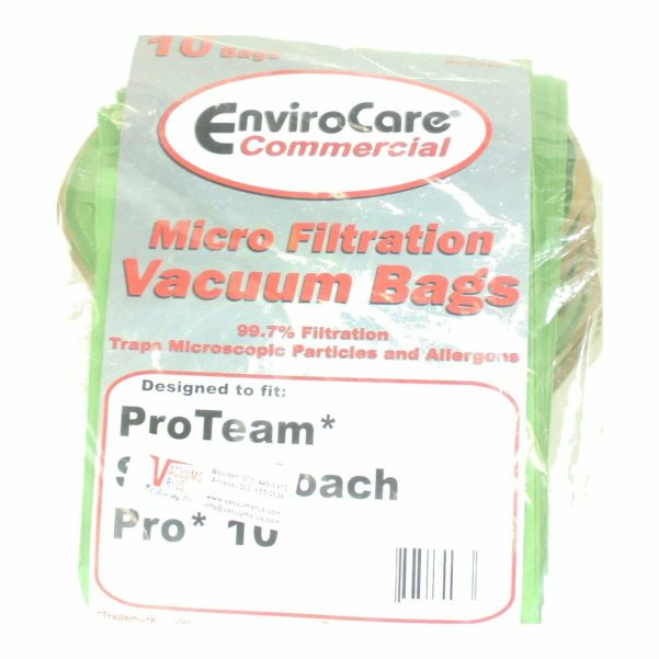 Aftermarket backpack bags ProTeam 107313 Intercept Micro Filter Bags with Open Collar and 10-Quart Capacity, 10-Pack of Replacement Vacuum Filters