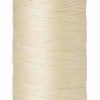 Antique White Mettler silk finish egyptian cotton 50WT (547 yd) thread spool. 9104-3612 alternate: 10450-0703