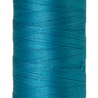 Caribbean Blue Mettler silk finish egyptian cotton 50WT (547 yd) thread spool. 9104-1394 alternate: 10450-0814