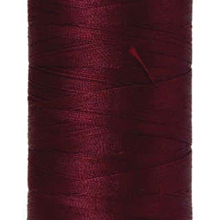 Cranberry Mettler silk finish egyptian cotton 50WT (547 yd) thread spool. 9104-0918 alternate: 10450-0602