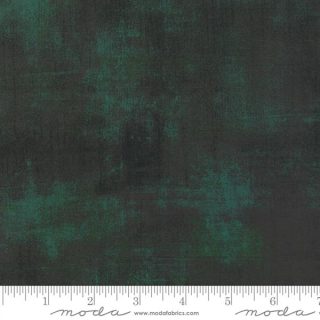 Grunge Basics Christmas Green Dark Green 100% Cotton Textured Solids Made in Japan By Moda