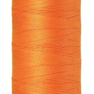 Pumpkin Mettler silk finish egyptian cotton 50WT (547 yd) thread spool. 9104-0122 alternate: 10450-0829