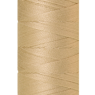 Straw Mettler silk finish egyptian cotton 50WT (164 yd) thread spool. 9105-0538 alternate: 10550-0844