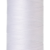 White Mettler silk finish egyptian cotton 50WT (547 yd) thread spool. 9104-2000 alternate: 10450-0002