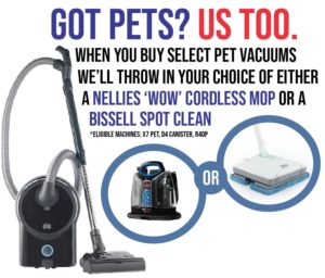Free Nellies Wow Mop or Bissell Spot clean with select Pet Vacuums