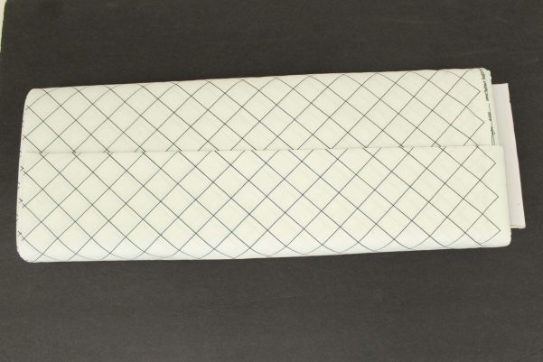 QT Fabrics Alphabet Soup Diagonal Grid - White