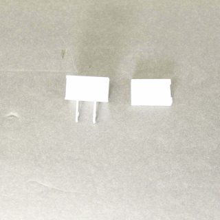 White Slide On Type Polarized Lamp Plugs
