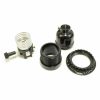 Medium Base (E26) 3-Way Turn Knob Black Phenolic Lamp Socket w/Retaining Ring