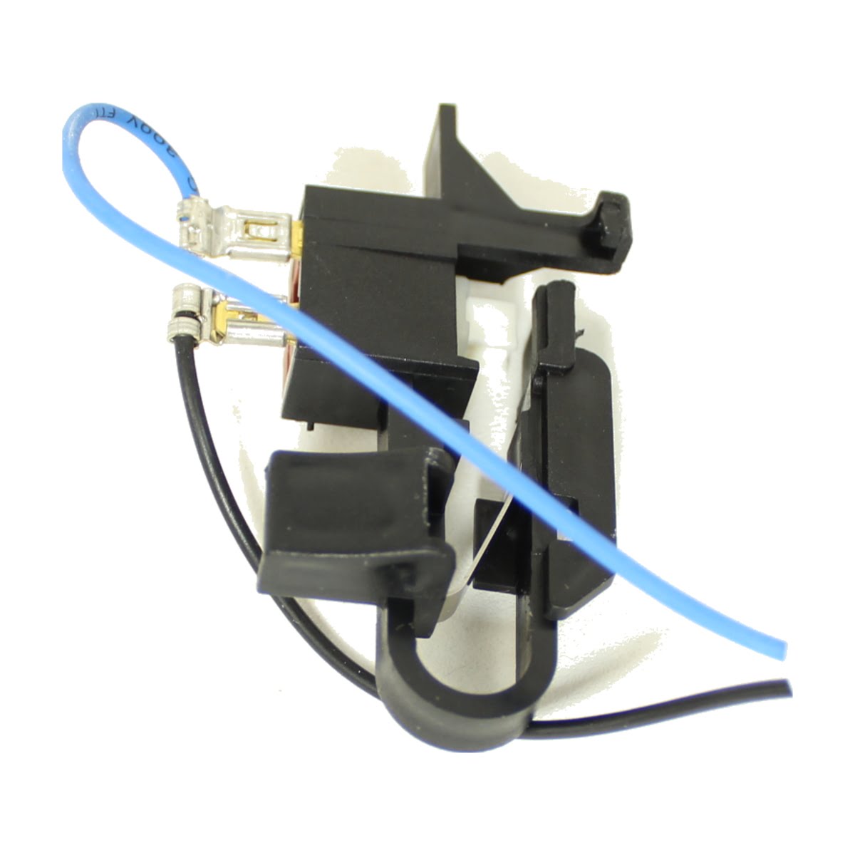 Switch, complete, with lever and leaf spring (#2958ER and #05114), and wire (#0881) to PCB, for ET-1 and ET-2 Sebo vacuum cleaner repair part