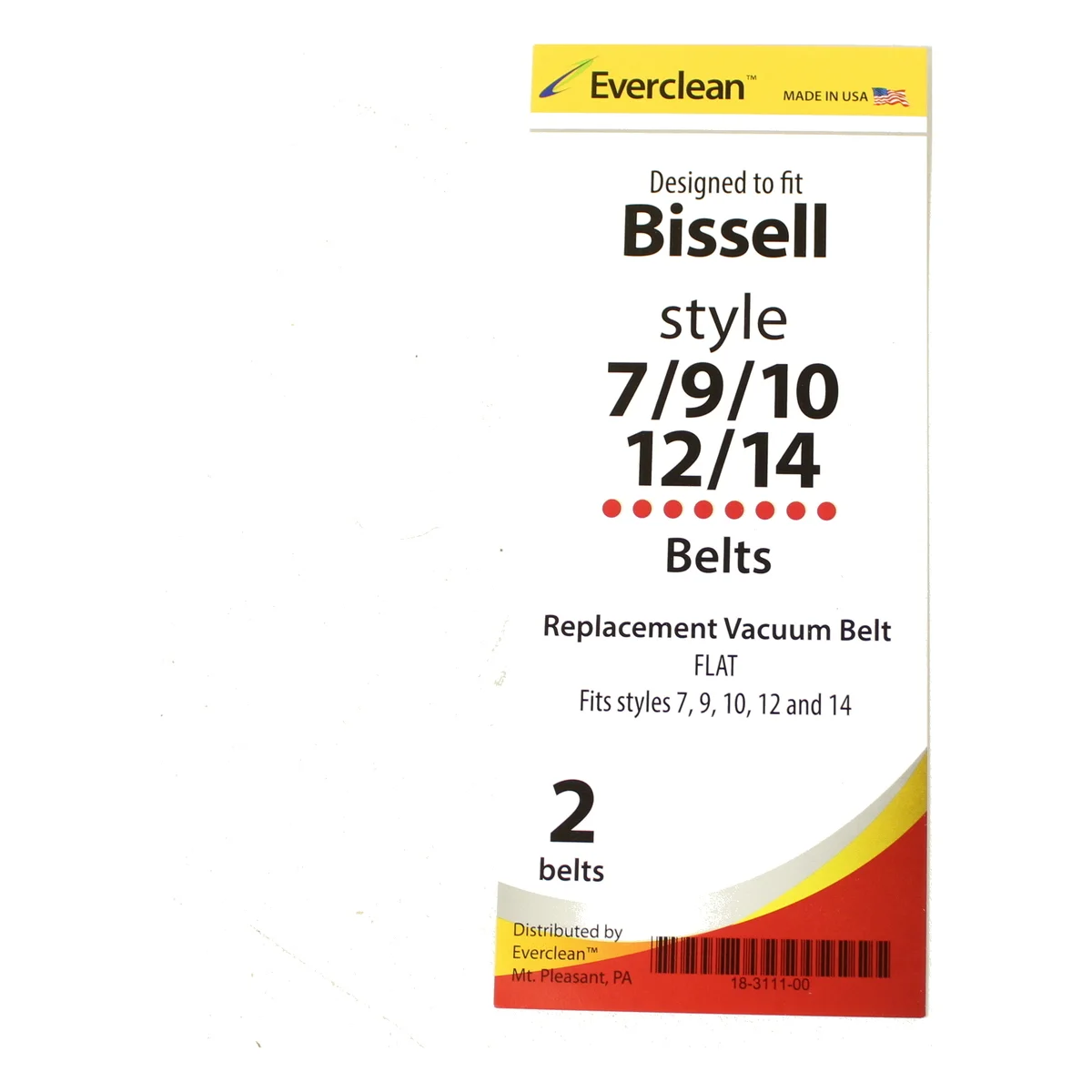 Bissell  7, 9, 10, 12 Belt 2pk Aftermarket
