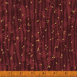 Windham Fabric Cotton / metallic embellished DewDrop by Whistler Studios Cola